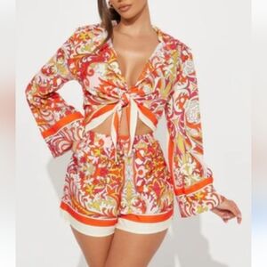 Fashion Nova Multicolor Floral Shorts